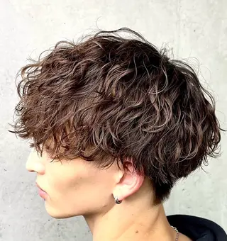 ショート パーマ メンズ 恵比寿メンズカット モデル無料/かずきのヘアスタイル