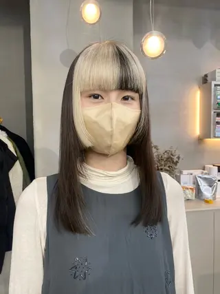 セミロング カラー 前橋 姫奈のヘアスタイル