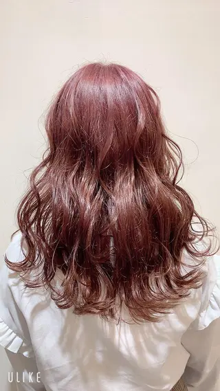 セミロング 西村 弘輝 パーマ/艶髪カラーのヘアスタイル