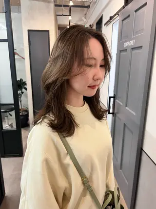 ミディアム 井尻 將太のヘアスタイル