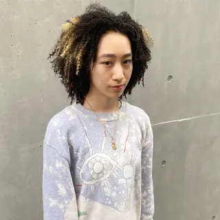 ミディアム カラー パーマ ヘアアレンジ メンズ キッズ ネイル マツエク・マツパ 中元 淳のヘアスタイル