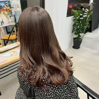 セミロング 横浜カラーモデル/ オージュア/ミユ🐰のヘアスタイル