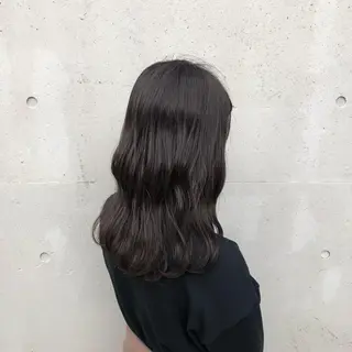 セミロング カラー 酸性縮毛矯正🧴韓国 レイヤー/髪質改善のヘアスタイル