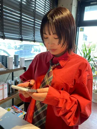 ミディアム カラー 田村 良生のヘアスタイル