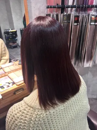 ミディアム カラー ブリーチ/エクステ/ 新宿/アリルのヘアスタイル