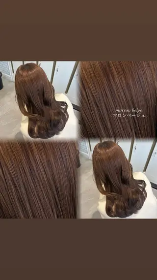 セミロング 艶髪/透明感カラー 🫧韓国ヘアのヘアスタイル