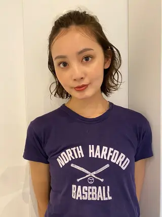 ミディアム カラー 砂原 ひよりのヘアスタイル