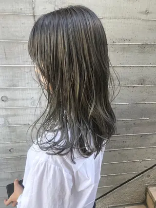セミロング カラー ヘアアレンジ ブリーチなし透け感/ マンツーマン/Ryoのヘアスタイル