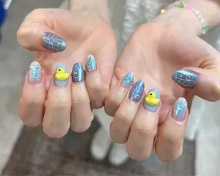 ネイル 0203ムニムサン 💙Mizuhoのネイルデザイン