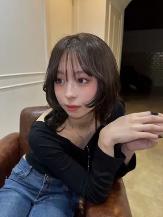 ミディアム カラー houda marinのヘアスタイル