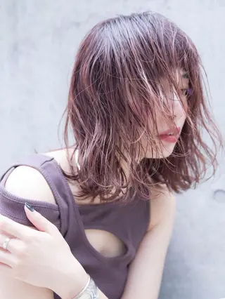 ミディアム ダブルカラー🤍 髪質改善／原島のヘアスタイル