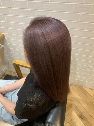 セミロング ✨縮毛矯正✖︎顔周り レイヤー✨ナカムラのヘアスタイル