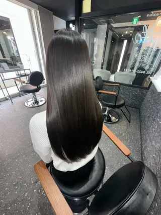 ロング カラー パーマ 髪質改善⭐️縮毛矯正 中野⭐️Rinaのヘアスタイル