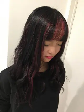 ロング 🌈評価No.1🌈 艶髪カラー❌エクステのヘアスタイル