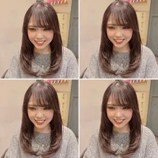 セミロング カラー 髪質改善/艶カラー ✝️SAKURAのヘアスタイル