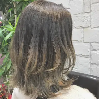ミディアム カラー Lall  You 大阪所属・🥛洒落髪小顔cut なら龍崎🥛のヘアスタイル