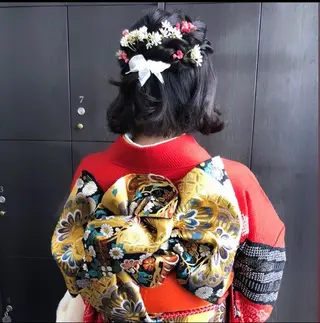ミディアム カラー パーマ ヘアアレンジ メンズ キッズ stylist 🌸 kana.のヘアスタイル