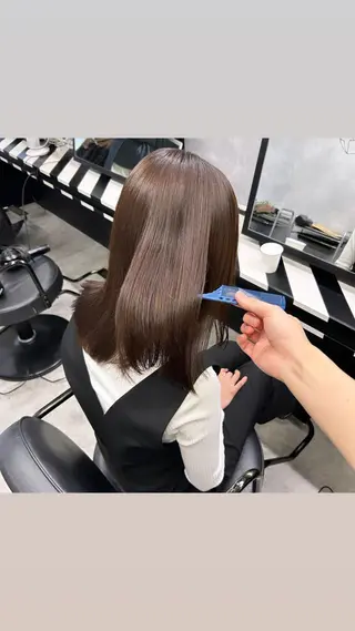 ミディアム 縮毛矯正・髪質改善 特化 出納 直起のヘアスタイル