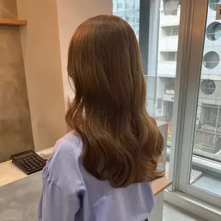 セミロング カラー RINA 韓国ヘア/半個室のヘアスタイル