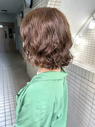 ショート パーマ 銀座No.1髪質改善 縮毛矯正/本木のヘアスタイル