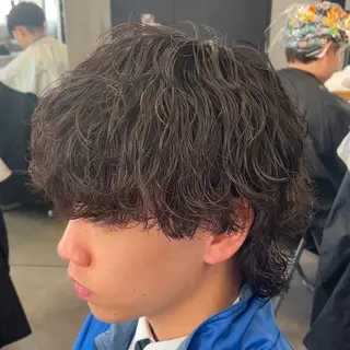 セミロング パーマ ヘアアレンジ メンズ fifth 石川 凪のヘアスタイル