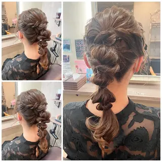 ロング ヘアアレンジ 田井中 悠紀のヘアスタイル