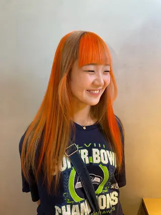 ロング カラー ハイトーン/メンズ/ デザイン/梅田/ミユのヘアスタイル