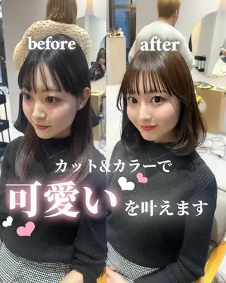 ミディアム カラー topstylist 芳賀みなみのヘアスタイル