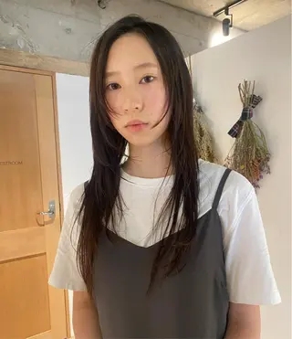 セミロング レディースモデル カット/中川翔太のヘアスタイル