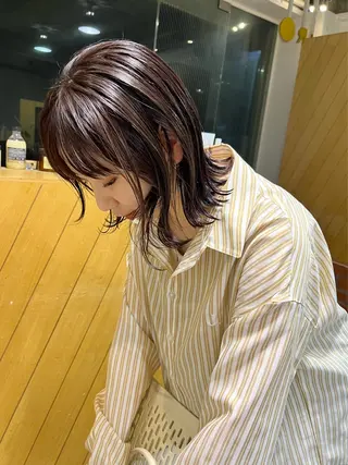 ミディアム カラー 本常 七夕のヘアスタイル