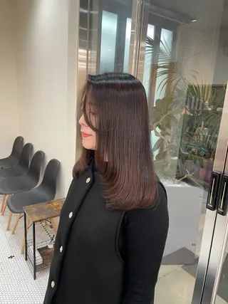 セミロング レイヤーカット 🌱 ブリーチ  はるかのヘアスタイル