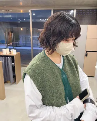 ショート パーマ ボブパーマコテ巻き風 パーマNo1深江秀平のヘアスタイル