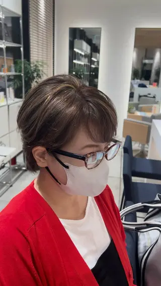 ショート カラー 髪質改善/似合わせ/ 艶髪🧡‬‪田中颯士のヘアスタイル