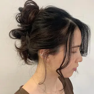 ロング ヘアアレンジ 甲斐 もあのヘアスタイル