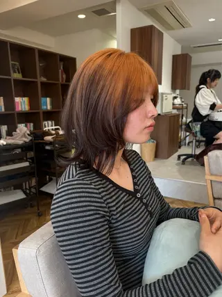 ミディアム カラー ノエ/ インナーカラー/高岳のヘアスタイル