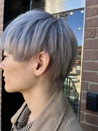 ミディアム カラー メンズ 久木原 ゆりのヘアスタイル
