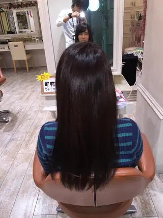 セミロング ロング カラー 田中 光のヘアスタイル