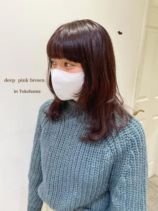 セミロング カラー シールエクステ横浜 🐏☁️miminaのヘアスタイル