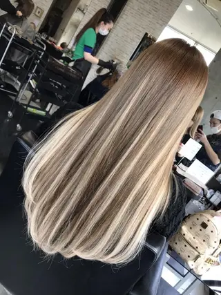 ロング カラー 最高級シールエクステ 💜Fave/あかねのヘアスタイル