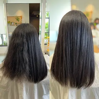 ミディアム パーマ 酸性ストレート／カラ ー/山下高明のヘアスタイル