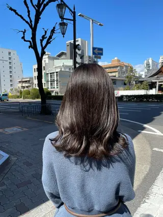 セミロング カラー ヘアアレンジ 🫧ヒシダアキ taboo.i🫧のヘアスタイル