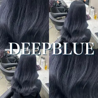 セミロング 寒色＆ブリーチ特化 寒色MiOのヘアスタイル