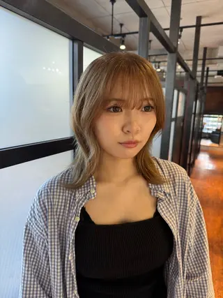 カラー sora/ 暖色カラー🌷のヘアスタイル