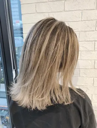 ミディアム カラー ノンダメージ髪質改善 カラー💎/KURAのヘアスタイル
