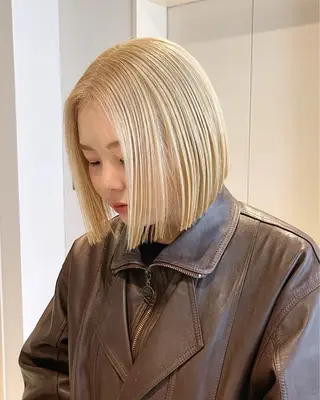 ミディアム カラー かわい りほのヘアスタイル