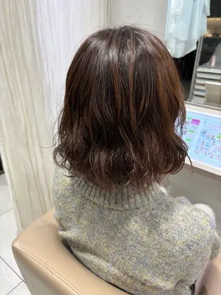 パーマ ハッシュカット 暖色カラー/伊藤菜月のヘアスタイル