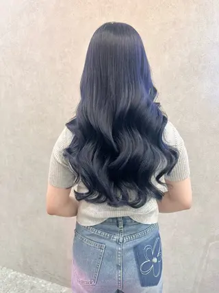 セミロング カラー ヘアアレンジ 天神/ブリーチ/ ブリーチなしカラーのヘアスタイル