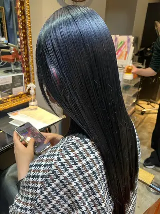 ミディアム カラー パーマ 【N°deseo】 吉祥寺のヘアスタイル