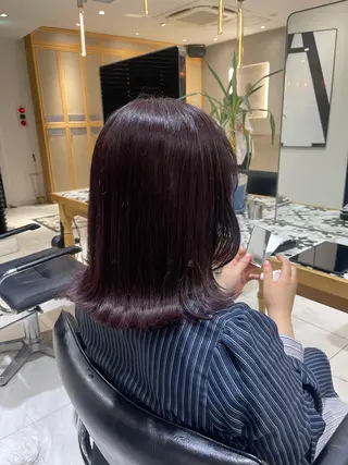 カラー ラベンダー/レイヤー スタイル🤎mamiのヘアスタイル