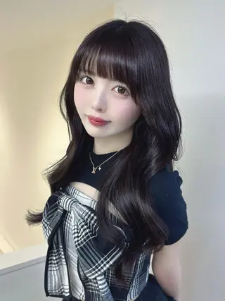 ロング レイヤーカット/ 顔まわり/リキのヘアスタイル